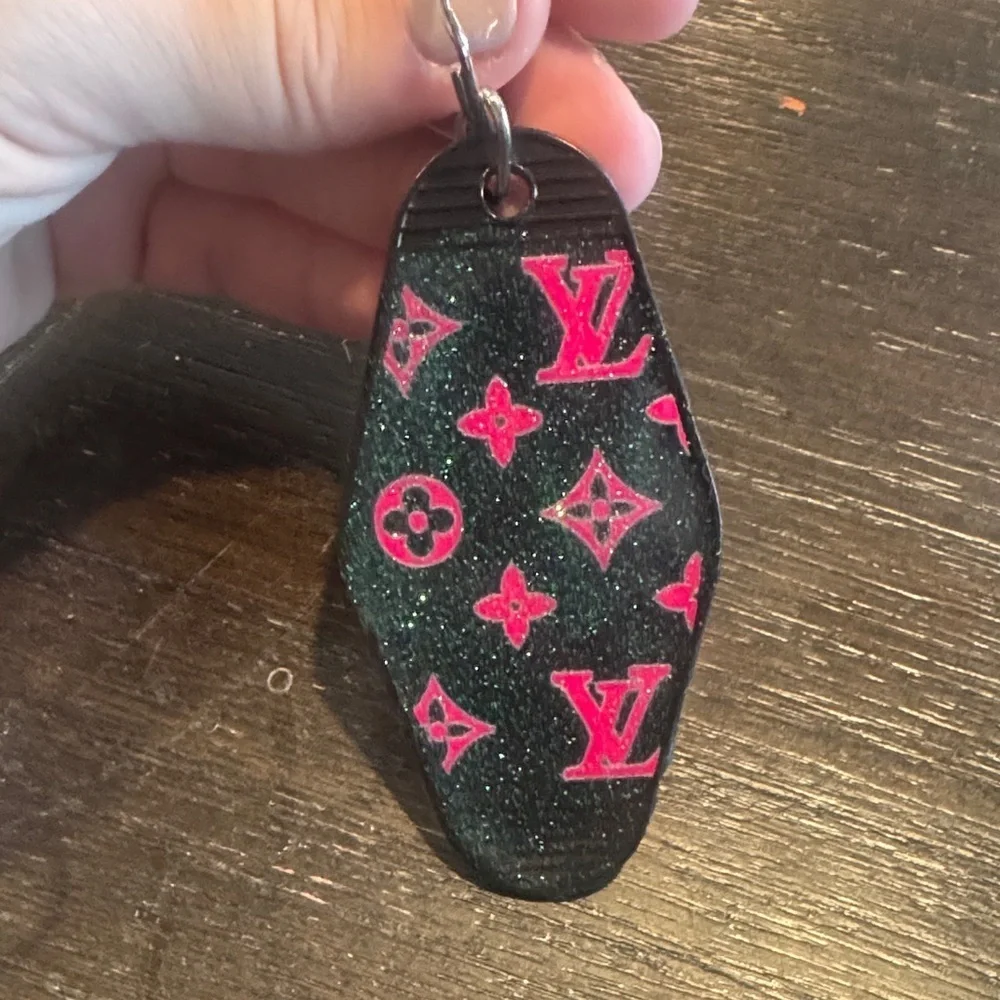 Black and Pink Designer Keychain